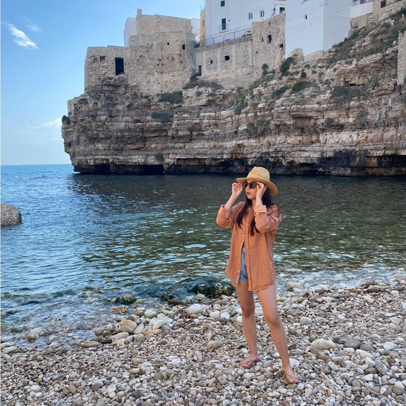 Orange Striped Oversized Shirt - Picture 3 of 6